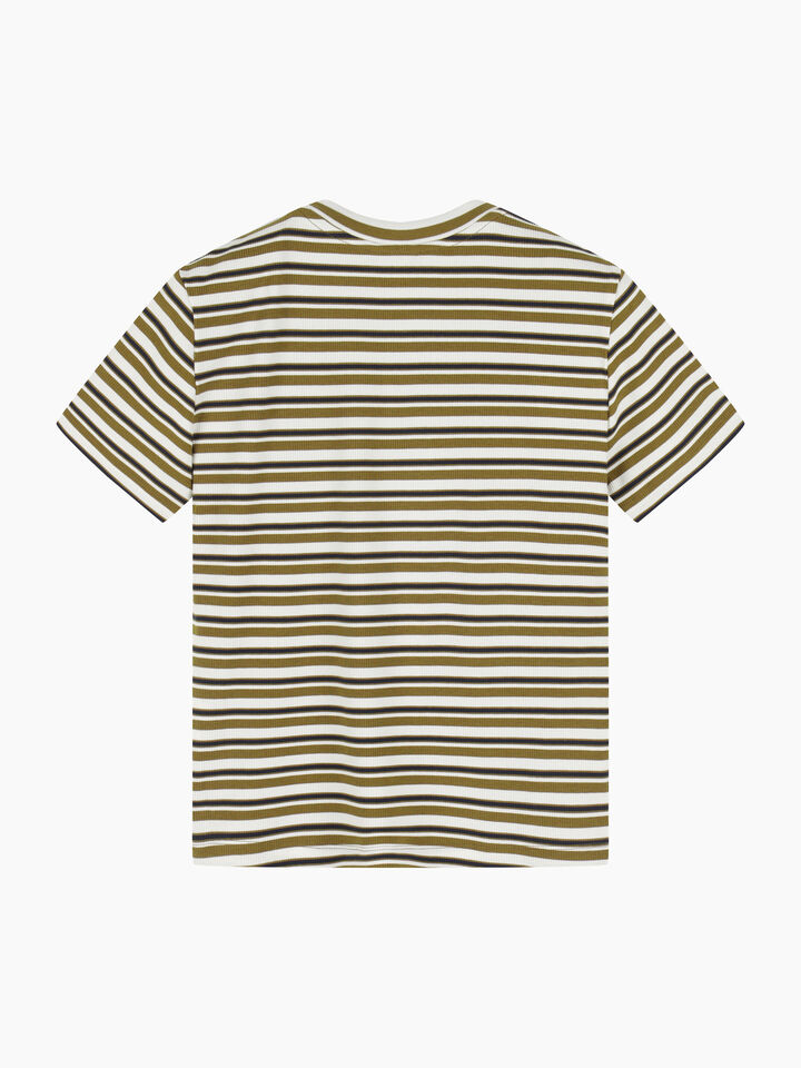 Black striped t-shirt - sisley k short sleeve t-shirt - Beige | Sisley K image number 2